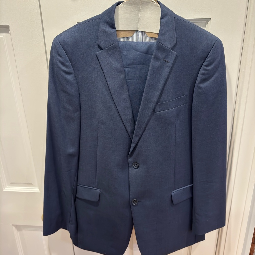 Tommy Hilfiger Navy Men's Suit - 100% Wool